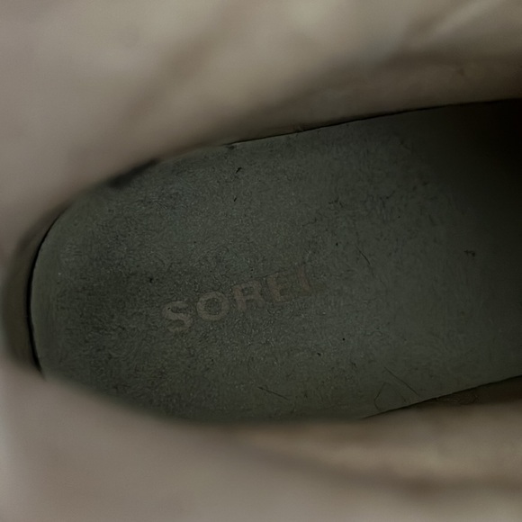 Sorel Cate Beige Suede Lace Boots Sz-8 - Picture 9 of 10